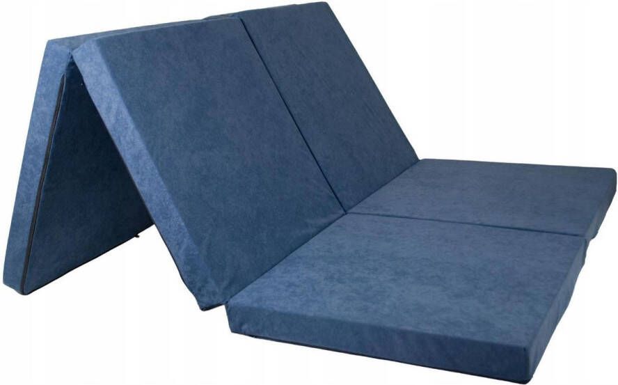 Viking Choice Opvouwbaar 2 persoons matras Wasbare hoes 195cm x 120cm x 7cm Navy