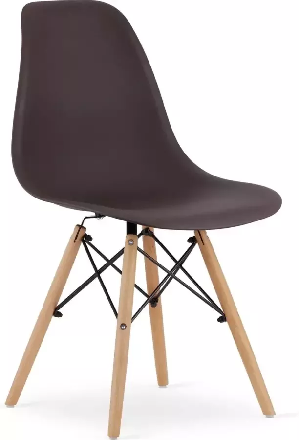Viking Choice OSAKA Eetkamerstoelen set van 4 houten onderstel bruin
