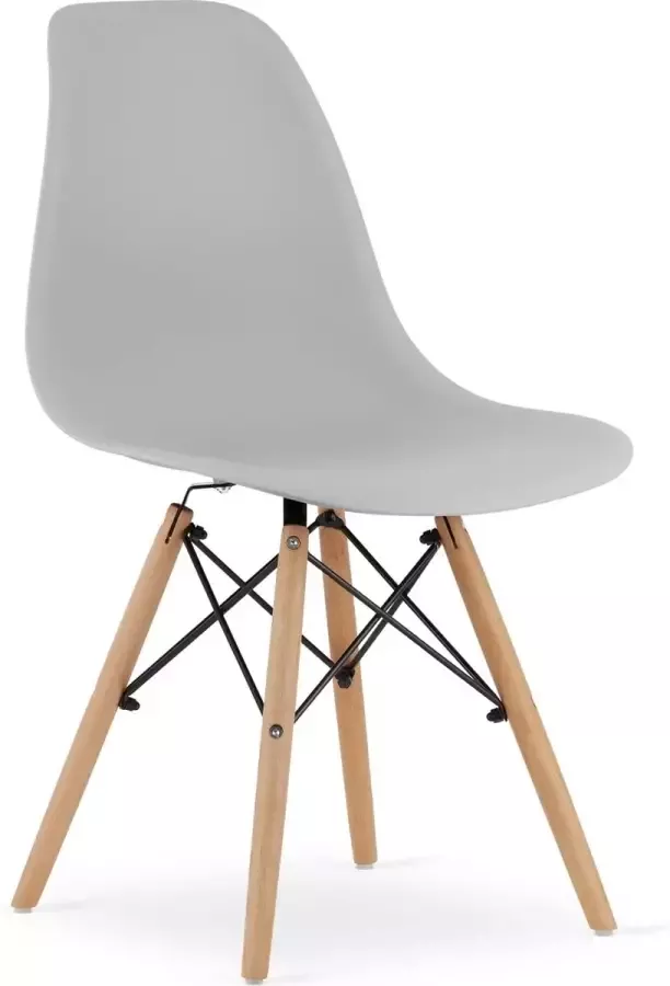 Viking Choice OSAKA Eetkamerstoelen set van 4 houten onderstel grijs