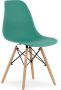 Viking Choice OSAKA Eetkamerstoelen set van 4 houten onderstel groen - Thumbnail 2