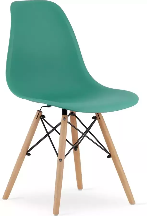 Viking Choice OSAKA Eetkamerstoelen set van 4 houten onderstel groen