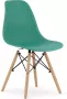 Viking Choice OSAKA Eetkamerstoelen set van 4 houten onderstel groen - Thumbnail 1