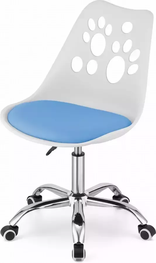 Viking Choice PRINT Bureaustoel kind in hoogte verstelbaar wit blauw