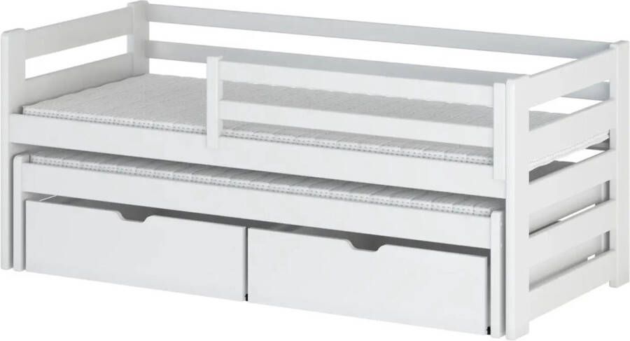Viking Choice SENSO Kinderbed met logeerbed en lades 90x200 cm wit