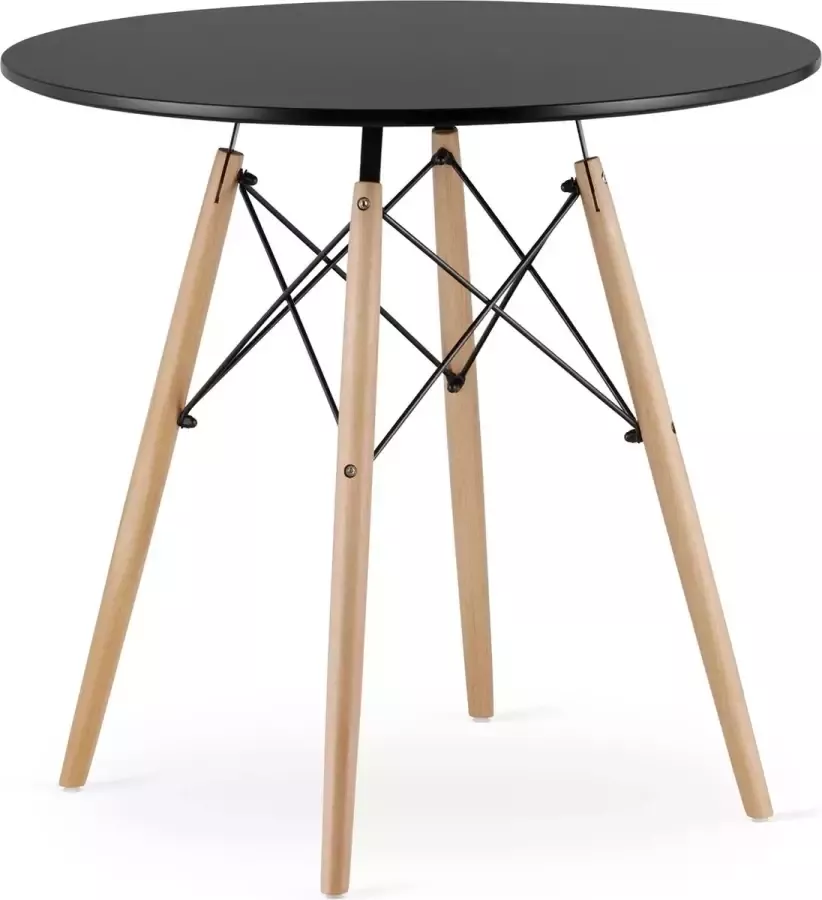 Viking Choice TODI Eettafel rond 80cm zwart