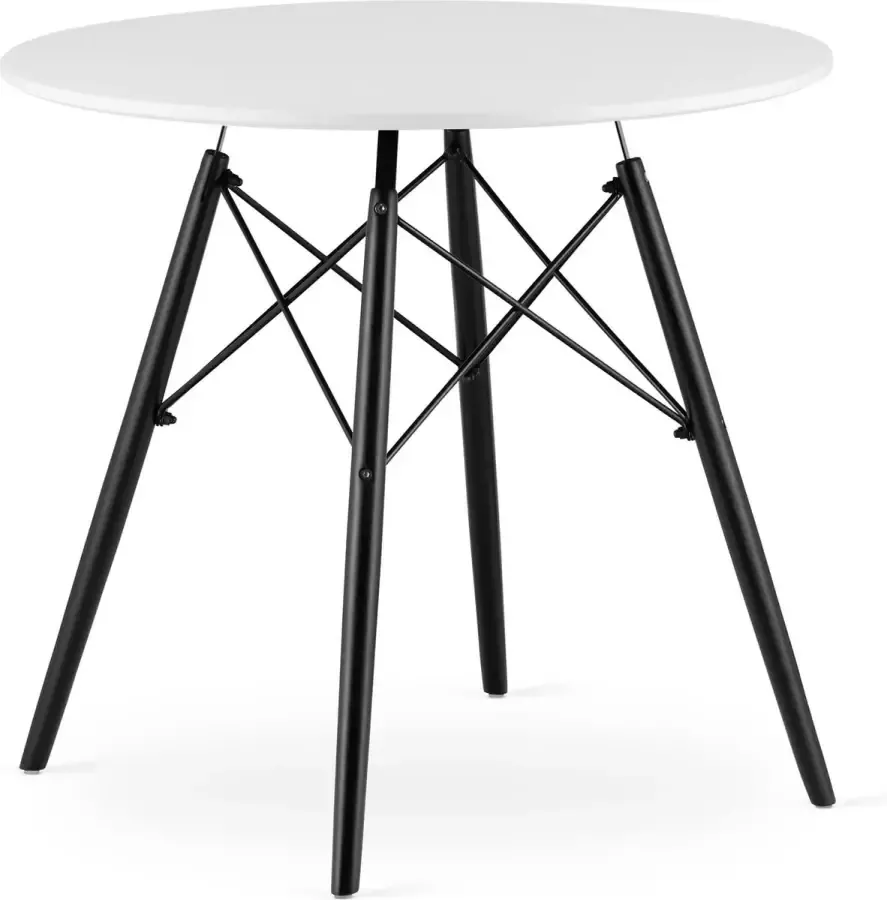 Viking Choice TODI Ronde eettafel 80 cm hout wit zwart