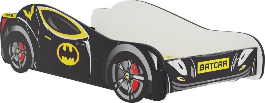 Viking Choice Autobed Batcar kinderbed 160x80cm zwart geel