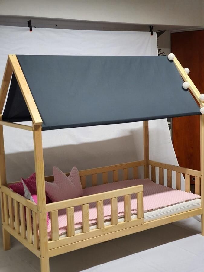 Viking Choice Huisbed 80x160 cm Met uitvalbeveiliging Grenen hout Scandinavisch design