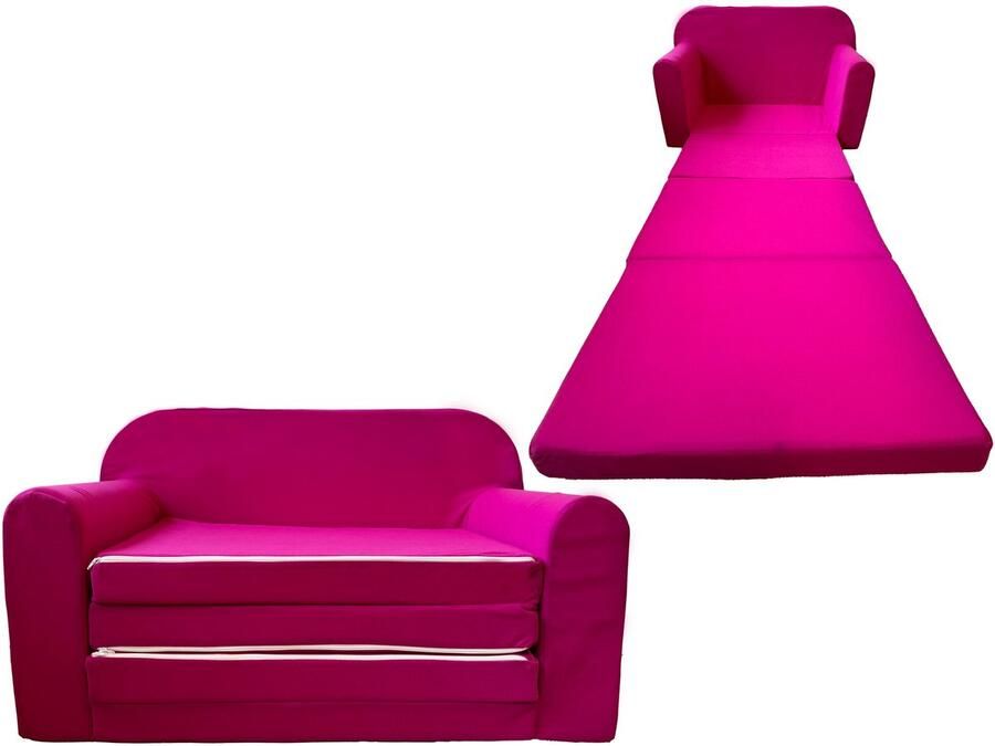 Viking Choice Kinderbankje slaapbank wasbare hoes roze