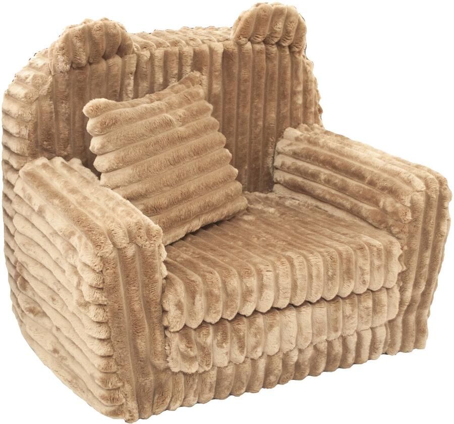 Viking Choice Kinderfauteuil Teddy – Slaapbankje corduroy caramel