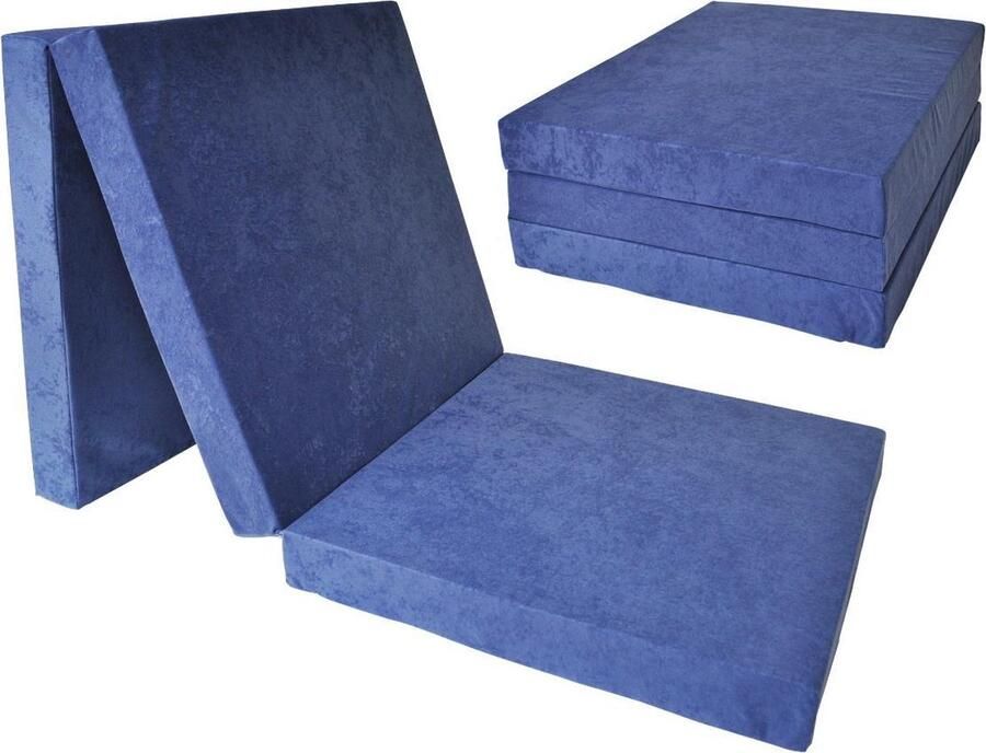 Viking Choice Logeermatras navy blauw camping matras reismatras opvouwbaar matras 195 x 60 x 10