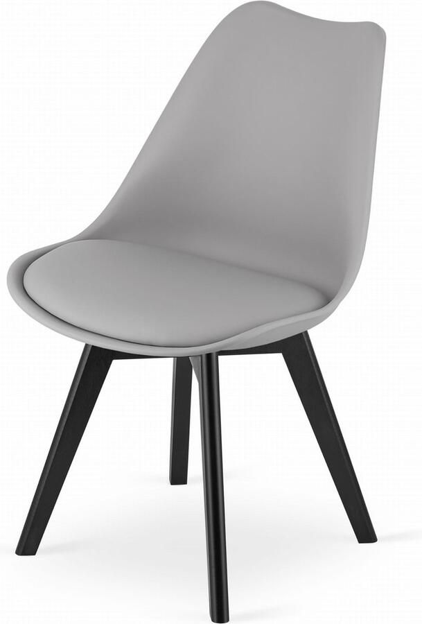 Viking Choice MARK Eetkamerstoel eco leer zwarte poten grijs