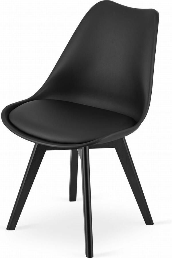 Viking Choice MARK Eetkamerstoel eco leer zwarte poten zwart