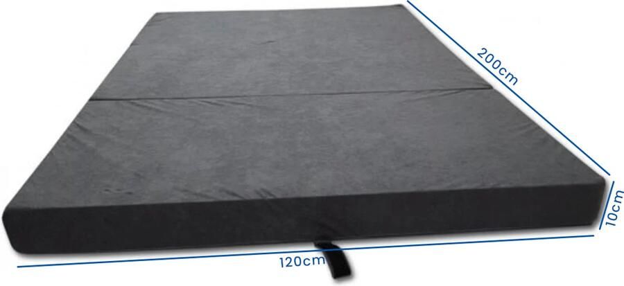 Viking Choice Opvouwbaar Logeermatras Camping Matras 120x200 cm Grijs Polyester Huisstofmijtwerend