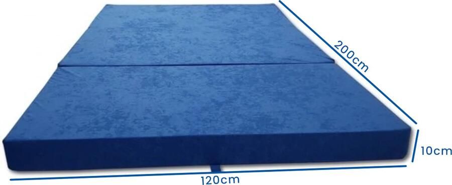 Viking Choice Opvouwbaar Logeermatras Camping Matras Reismatras 120x200x10 cm Blauw