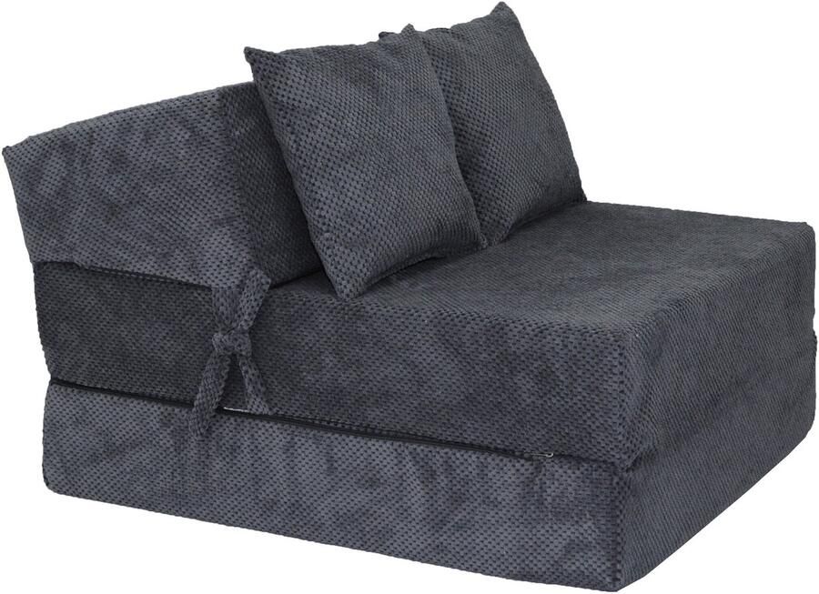 Viking Choice Opvouwbaar matras 200x70x15cm velvet dot antraciet