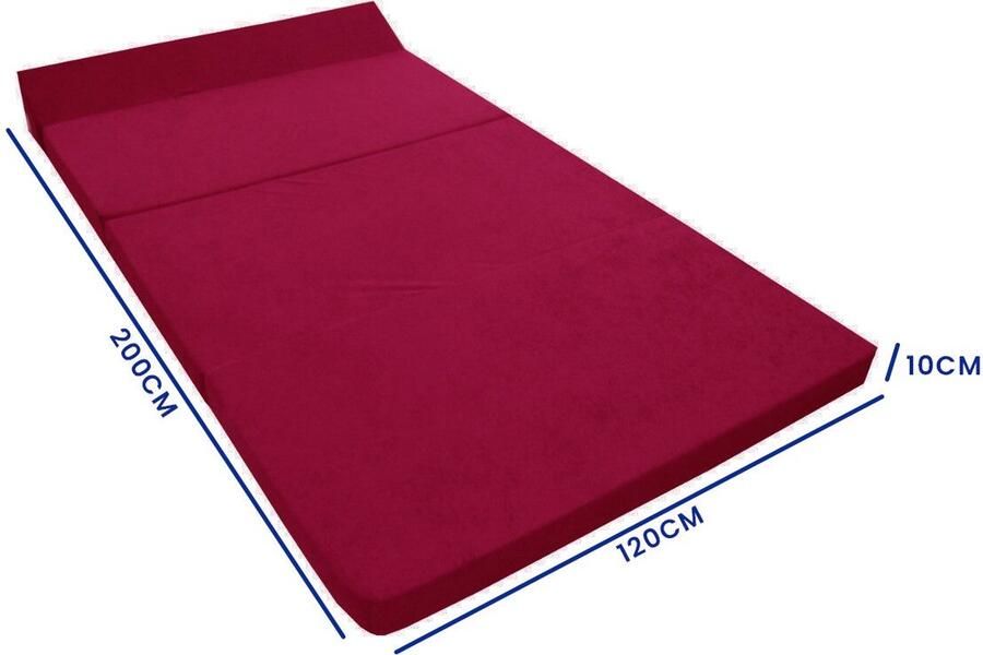 Viking Choice Opvouwbaar Matras Violet 200x120x10 cm Inclusief Wasbare Hoes & Opbergtas