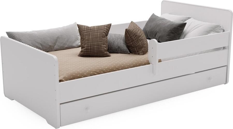 Viking Choice Peuterbed MAX 160x80 cm met lade en uitvalbeveiliging wit