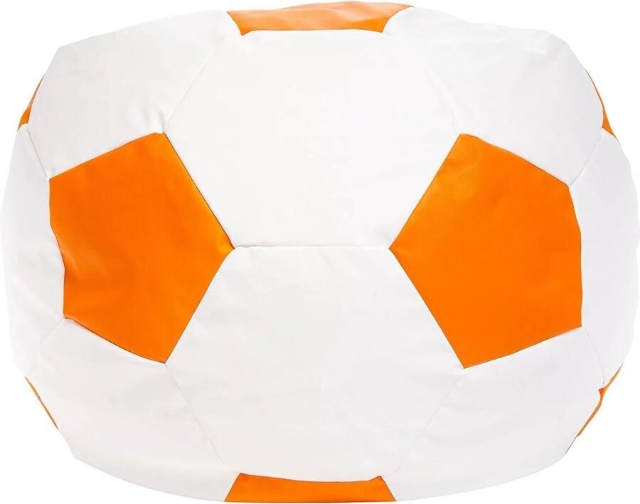 Viking Choice Voetbal Zitzak Ecoleer Ø 90 cm Oranje Wit