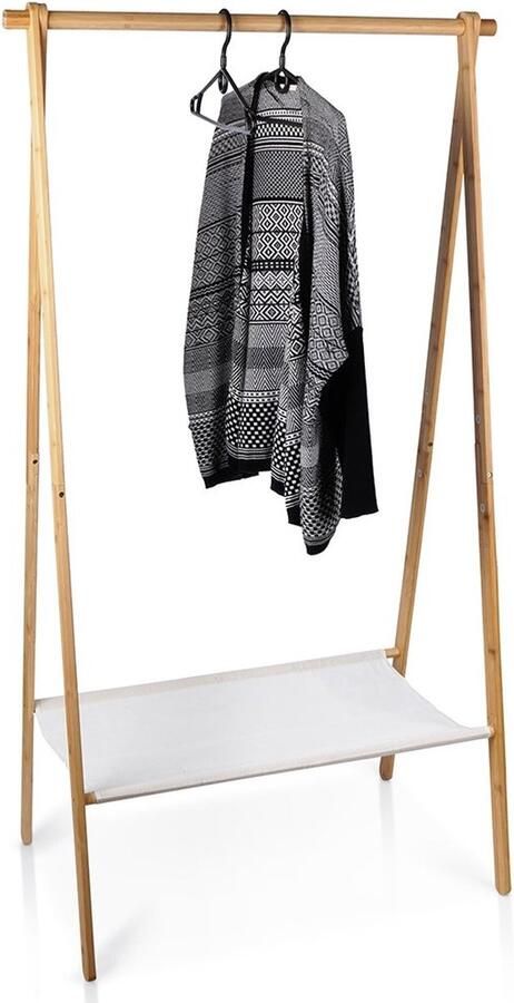 Vilde Kledingrek Bamboe 155 cm Garderoberek Kledingstang Kleerhanger