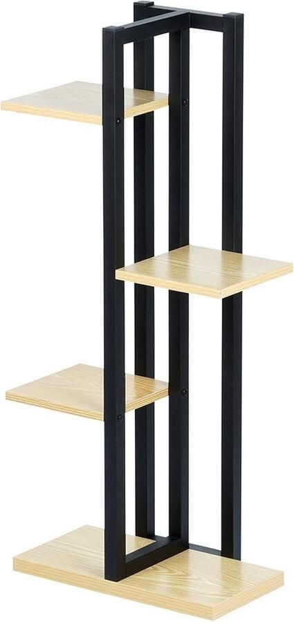 Vilde Plantenstandaard Metaal 4 Niveaus 93 cm Plantenrek voor Bloempotten