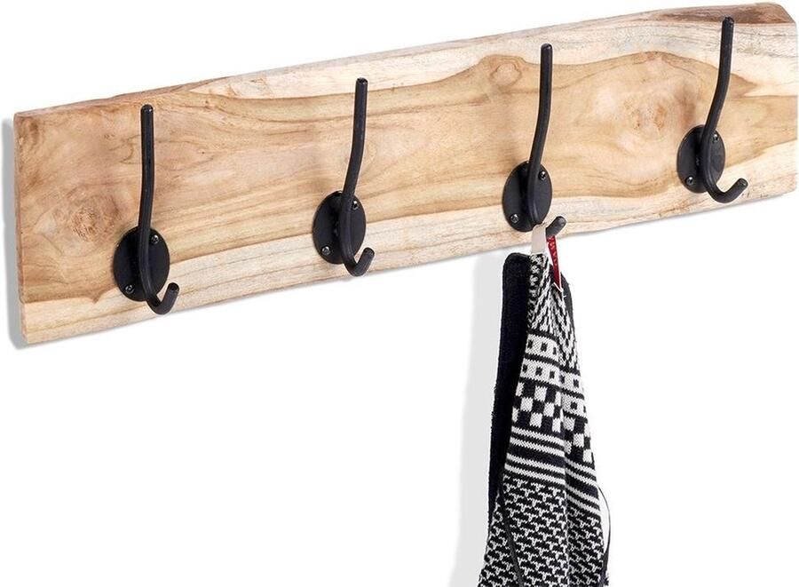 Vilde Wandkapstok Houten 49 5 cm Kapstok Hangend Wandgarderobe Kledingrek Garderobe Haken
