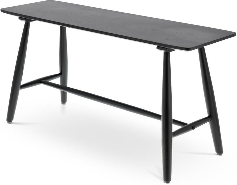 Villa Collection Bast houten bankje zwart 90 x 45 cm