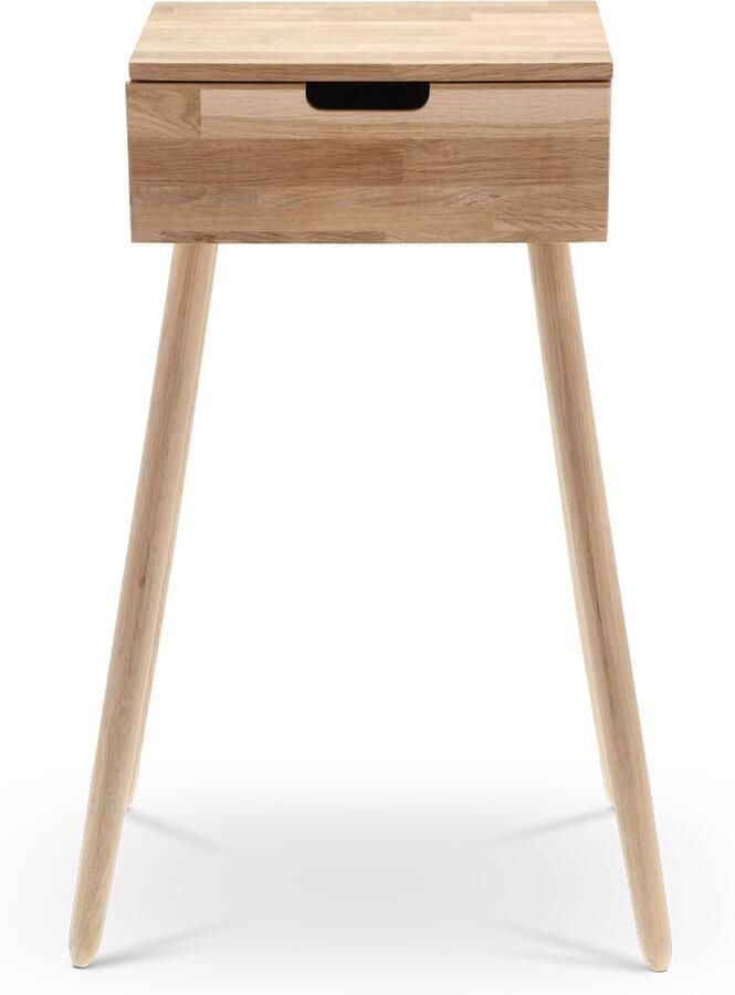 Villa Collection Ebern Bijzettafel 30 x 40 x 80 cm Wit gewassen