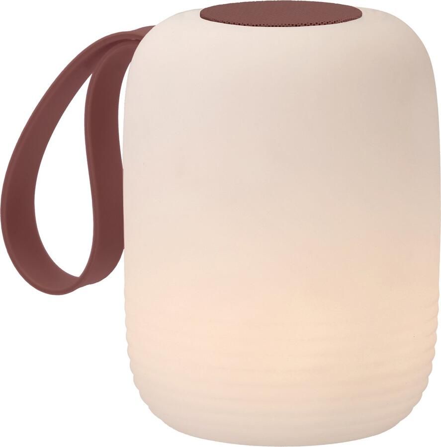 Villa Collection Hav LED Lamp met luidspreker Dia 12 5 x 15 5 cm Wit Rood