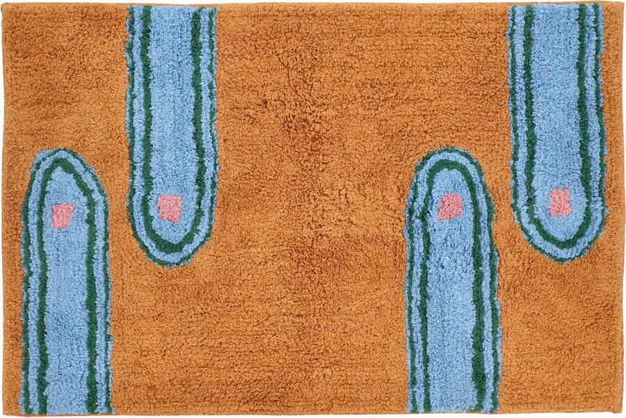 Villa Collection Styles Getuft tapijt 60 x 90 cm Amber Blauw Groen Roze