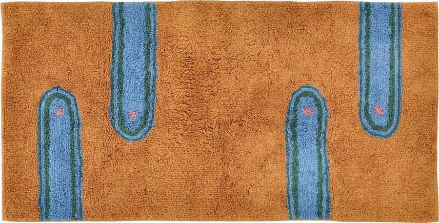 Villa Collection Styles Getuft tapijt 70 x 140 cm Amber Blauw Groen Roze