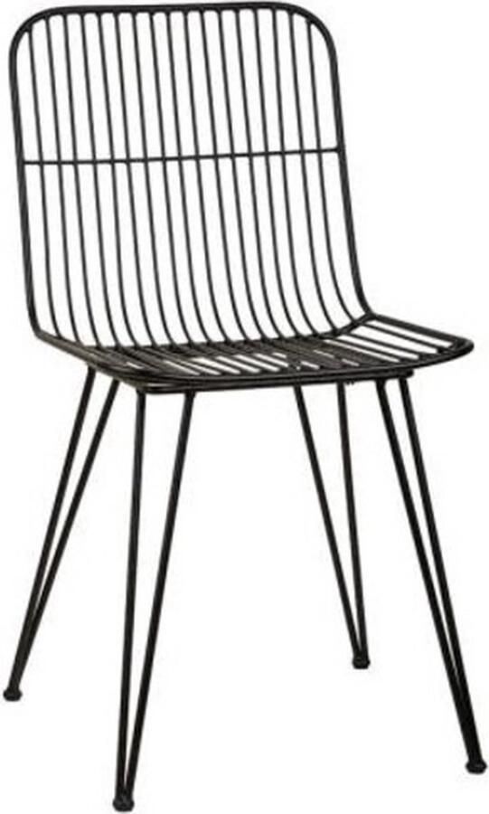 Villa Collection Svale Stoel zonder armleuningen 59 x 44 x 83 cm Zwart