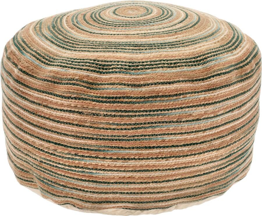 Villa Collection Vem Pouf Dia 30 x 60 cm Groen Natuur Roze