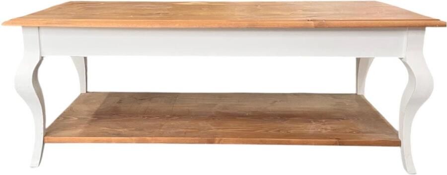 Villa Laura Massief houten salontafel wit