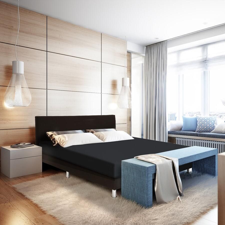 Villa Park Nightdreamzzz VP Dubbel Jersey Matras Hoeslaken Antraciet Maat: 160 180x200 220 + 40cm