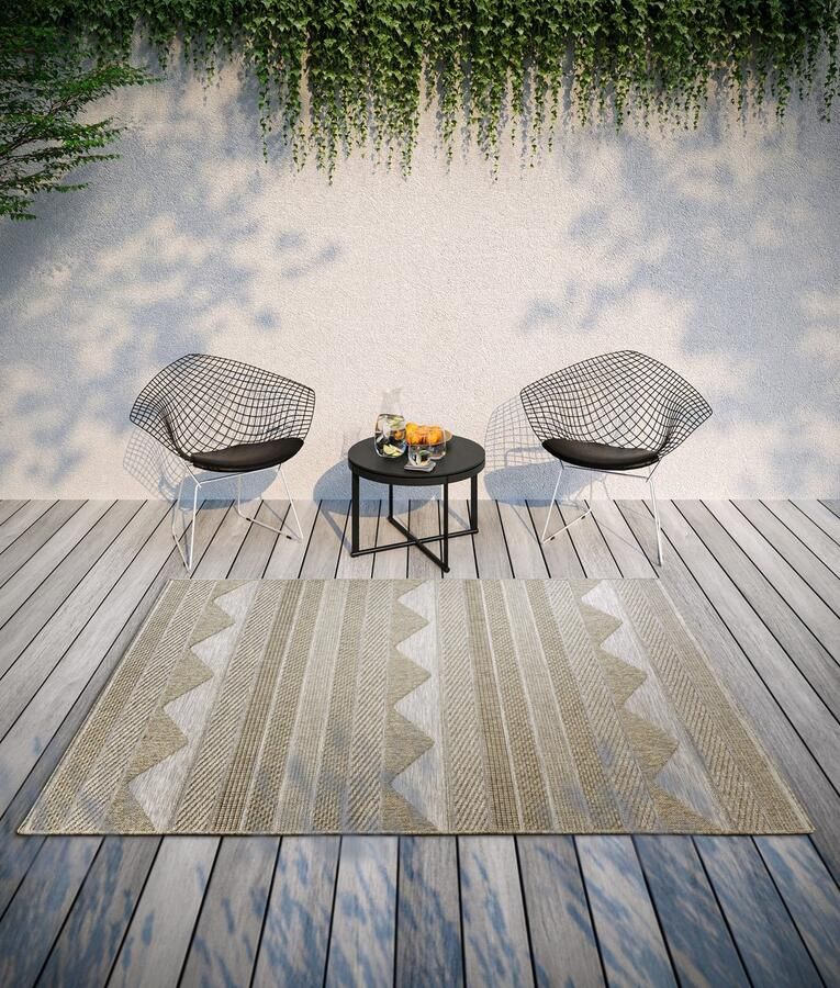 Villeroy & Boch Flycarpets Binnen- en Buitenkleed Elisabeth Naturel Brown 190x290 cm