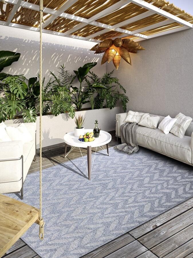 Villeroy & Boch Flycarpets Binnen- en Buitenkleed Georgette Grijs 200x290 cm