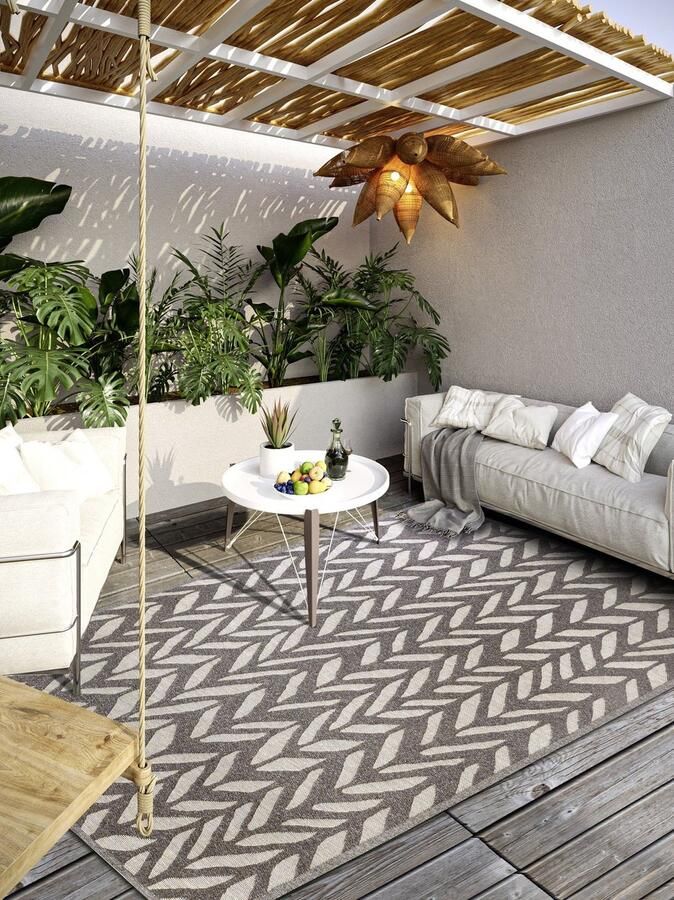 Villeroy & Boch Flycarpets Binnen- en Buitenkleed Georgette Naturel Bruin Beige 200x290 cm