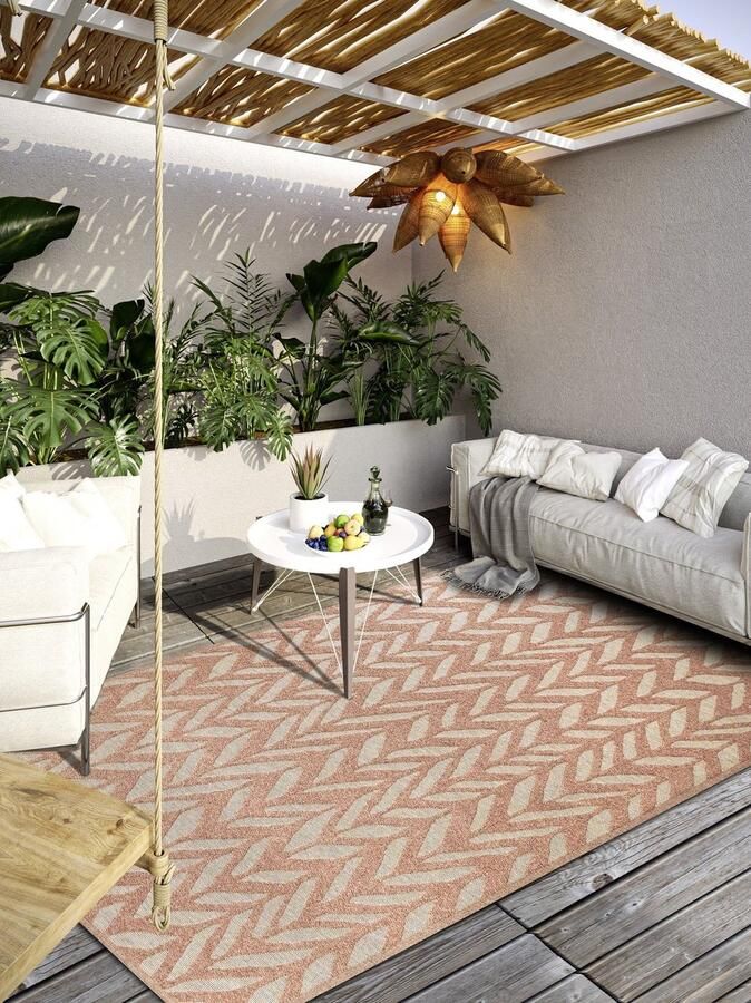 Villeroy & Boch Flycarpets Binnen- en Buitenkleed Georgette Naturel Koper 200x290 cm