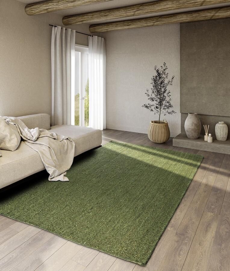 Villeroy & Boch Flycarpets Jute Vloerkleed Rosalie Jungle Groen 200x290 cm