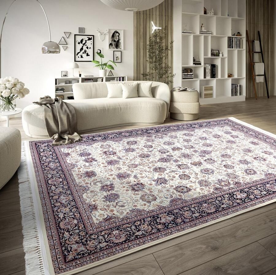 Villeroy & Boch Flycarpets Klassiek Laagpolig Vloerkleed Alfred -Rood Creme 155x235 cm