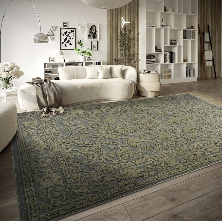 Villeroy & Boch Flycarpets Laagpolig Vloerkleed Ambroise Naturel Jungle Groen 200x290 cm