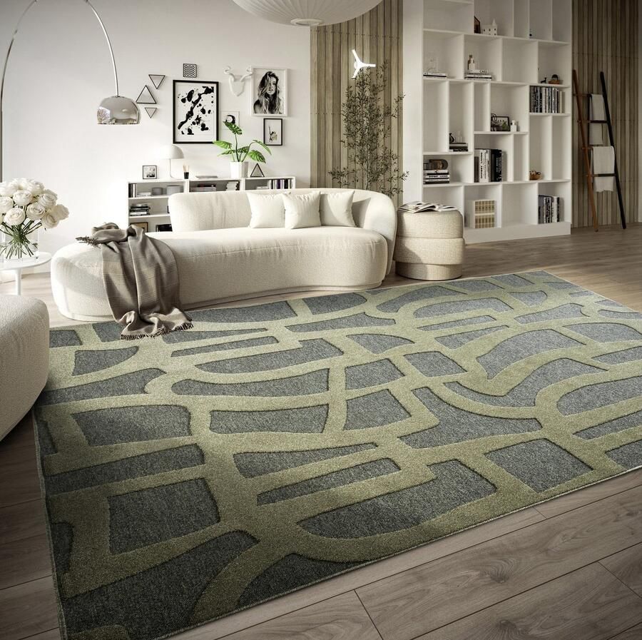 Villeroy & Boch Flycarpets Laagpolig Vloerkleed Therese Jungle Groen 160x230 cm