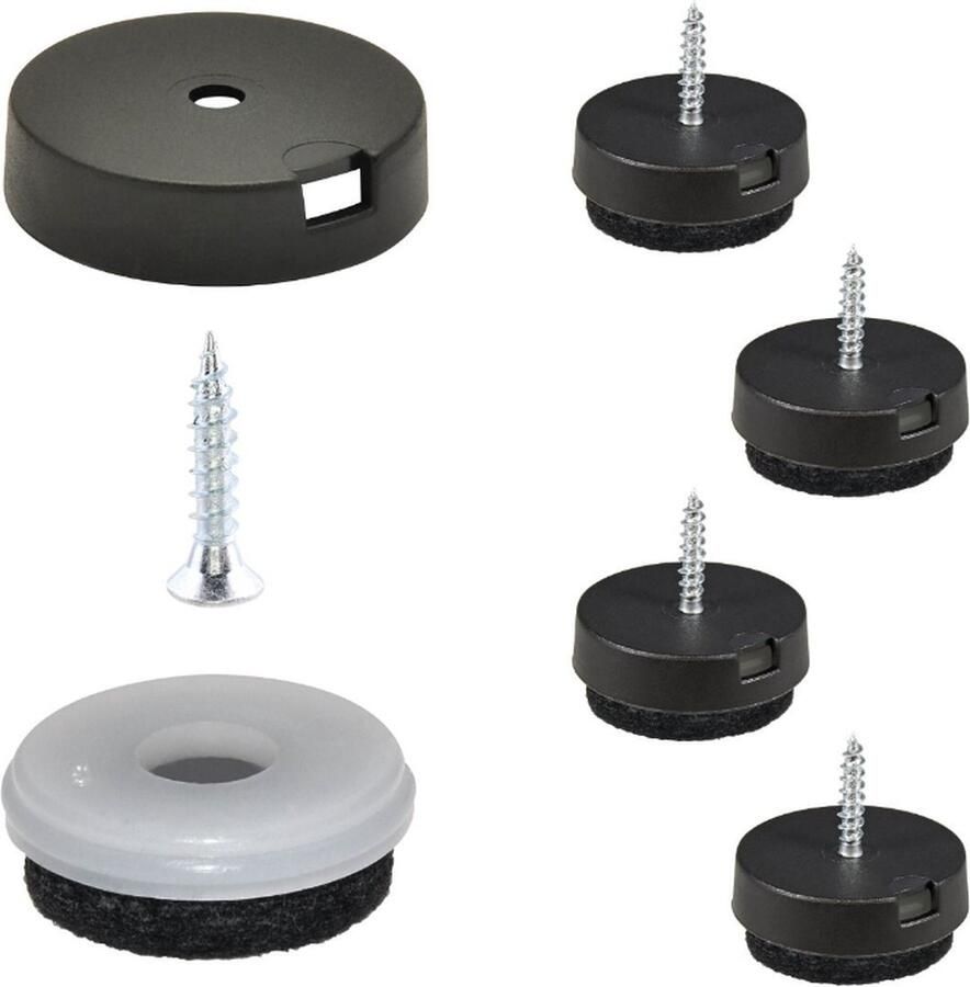 Viltdop.com Viltglijder set 25 mm (16 stuks per set)