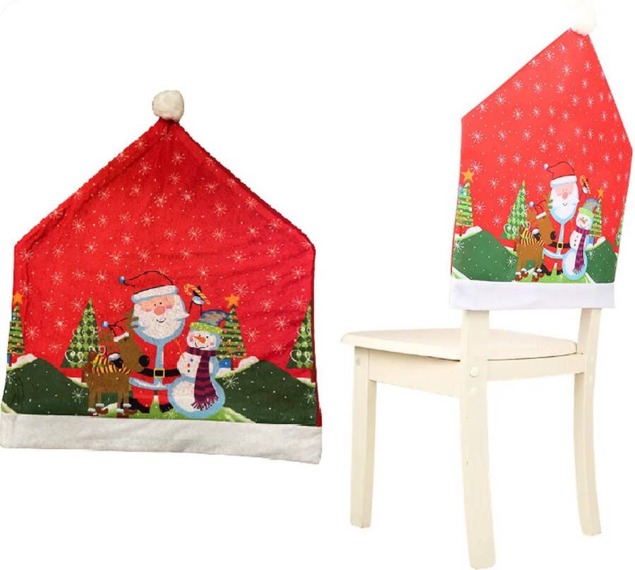 VinkToys Stoelhoes kerst Kerstmuts stoelhoes Kerst tafel decoratie Stoelhoes kerstmuts Kerstmis stoelversiering tafel decoratie Kerstmis