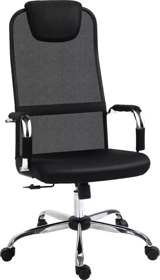 Vinscetto Vinsetto Bureaustoel met kantelfunctie in hoogte verstelbare vijf-sterrenvoet nylon staal mesh 921-380