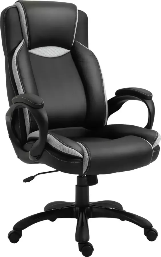 Vinscetto Vinsetto Ergonomische bureaustoel gaming stoel draaistoel zwart en wit 921-277