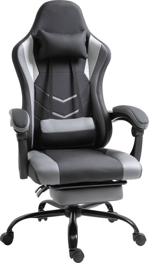 Vinscetto Vinsetto Ergonomische gaming stoel kantoorstoel met voetsteunen zwart 921-279 - Foto 1