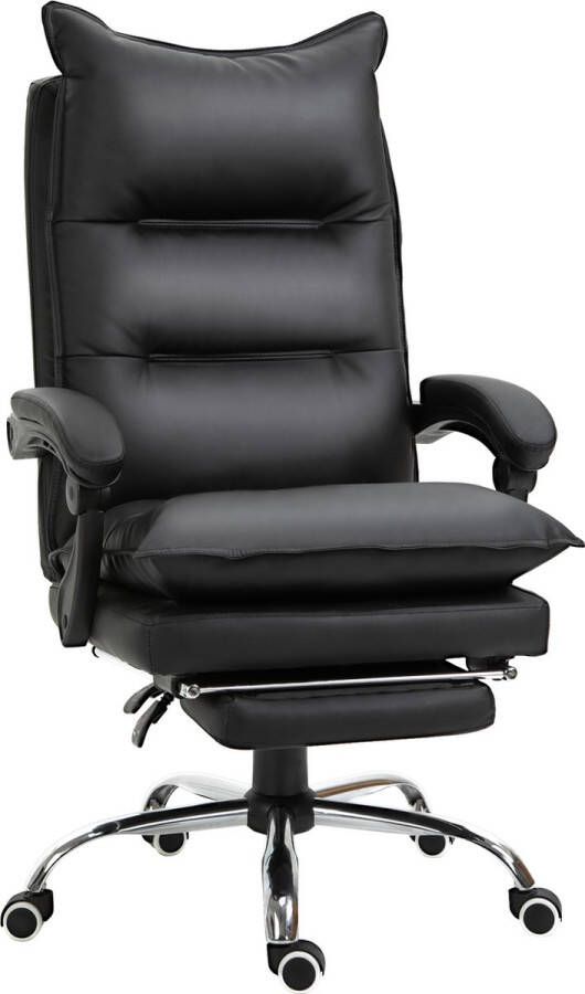 Vinscetto Vinsetto Kantoorstoel in hoogte verstelbare schrijftafelstoel draaistoel 90°-155° rugleuning PU 921-335 - Foto 2