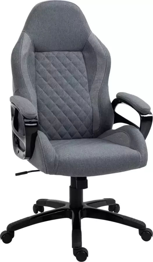 Vinscetto Vinsetto Kantoorstoel met massage draaistoel in hoogte verstelbaar directiestoel massagestoel grijs 921-238